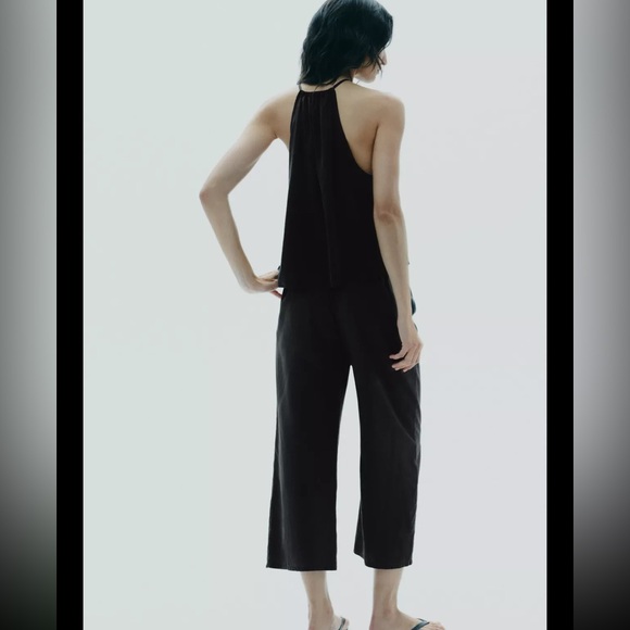 Zara FLOWY CROP PANTS - Picture 5 of 8